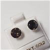 Image 2 : 10K WHITE GOLD SMOKEY QUARTZ(1.8CT) EARRINGS