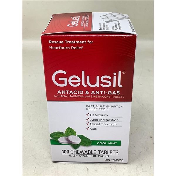 Gelusil Antacid & Anti-Gas Chewable Tablets (100tbs)