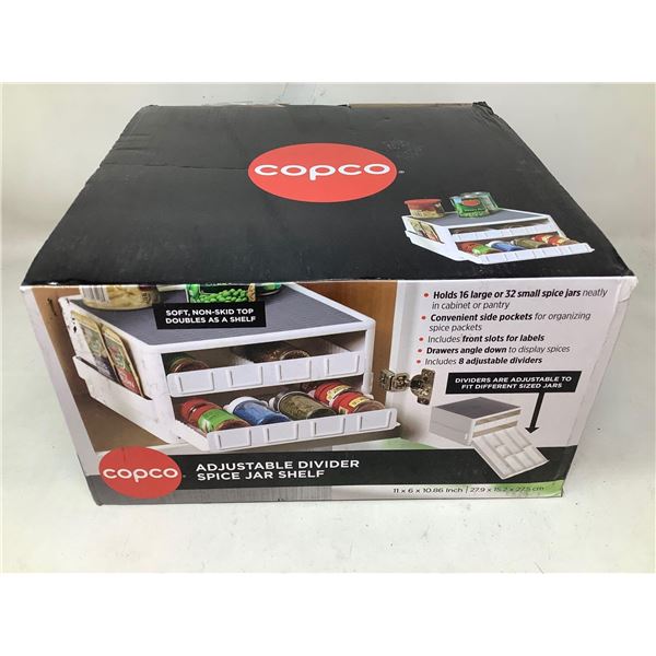 Copco Adjustable Divider Spice Jar Shelf
