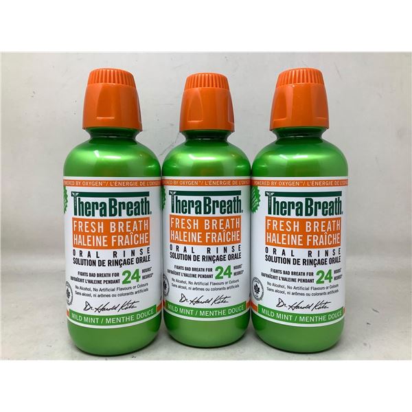 TheraBreath Oral Rinse- Mild Mint (3 x 473ml)