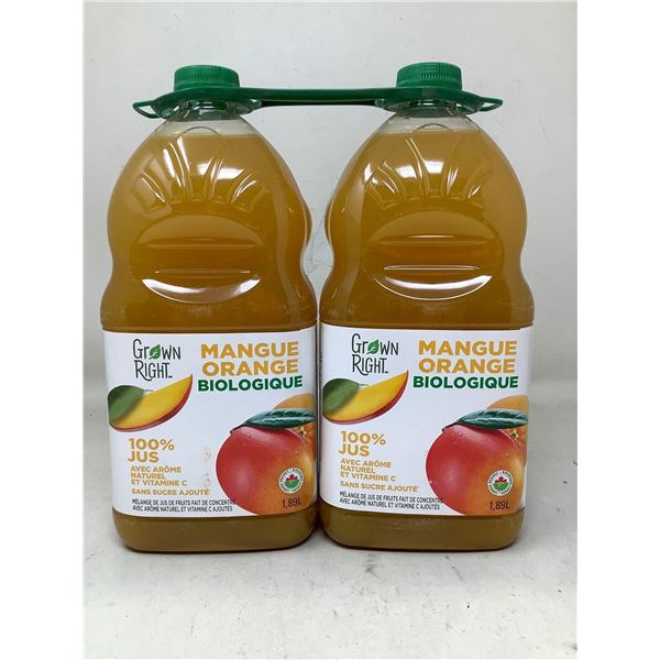 Grown Right Orange Mango Organic Juice (2 x 1.89L)