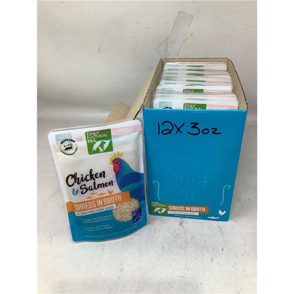 Only Natural Pet Chicken & Salmon Shreds in Broth (12 x 3oz)