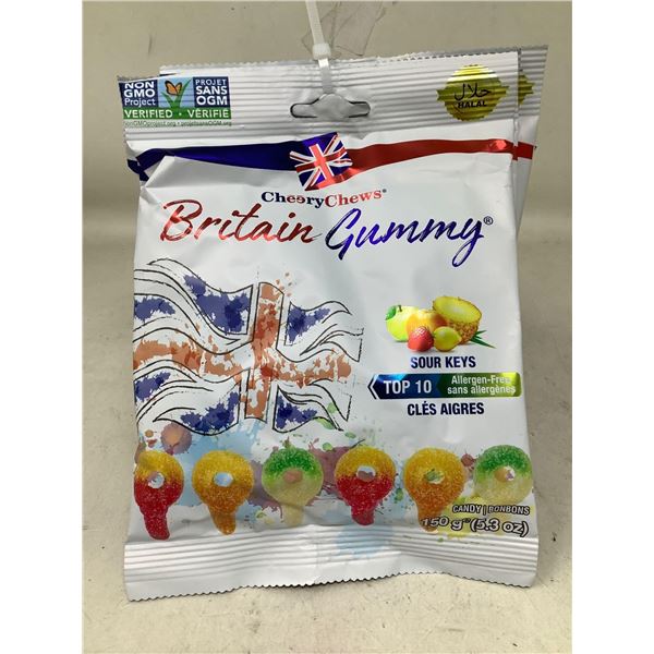 Cheery Chews Britain Gummy Sour Keys (6 x 150g)