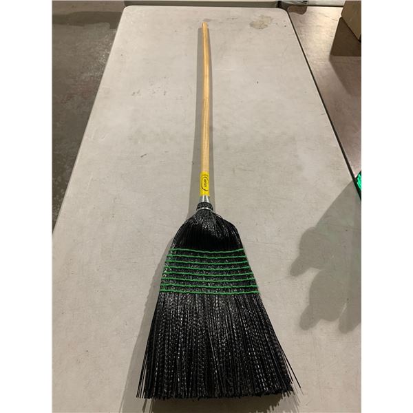 NEW Vinyl Corn Broom wood handle