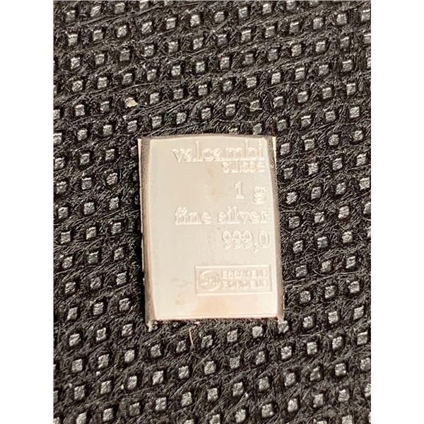 Valcambi Suisse Pure Silver .999 Pure Silver 1 Gram Wafer Bullion Bar