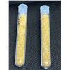 Image 3 : Lot of 2 large Vials of Golden Flake Material