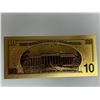 Image 2 : Gold Foil USA commemorative currency note - series 4 of 7 - $10.00