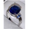 Image 2 : Blue Sapphire Style 1.0 Carat Round Cut Topaz Solitaire Ladies Ring size 7