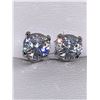 Image 1 : Set of 1.0 Carat Brilliant Cut Solitaires Stud Earrings