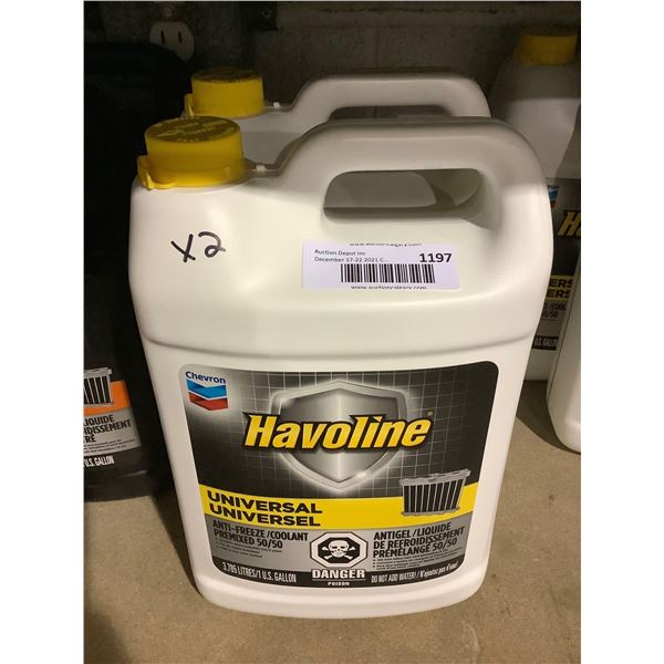 Havoline Universal  Premixed 50/50 Antifreeze 2X 1 US Gallon