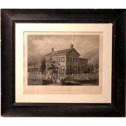 Engraving of The Home of Abraham Lincoln