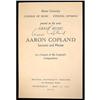 Image 1 : Aaron Copland, Signed Program