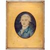 Image 1 : Primitive Watercolor Painting of a Colonial Gentleman