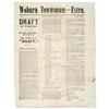 Image 1 : Civil War Draft Broadsheet - Woburn Townsman.- Extra