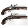 Image 1 : 2 English Silver Mounted Georgian Flintlock Pistols