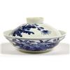Image 1 : Blue and White Flower Bowl with Cover, Qing Dynasty
