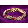 Image 1 : Diamond, Ruby, 18K Yellow & White Gold Bracelet