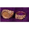 Image 1 : 2 Rings: 14K Yellow Gold Ring w/Diamonds, w/US $5 Coin