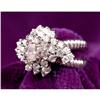 Image 1 : Lady's Diamond, 14K White Gold Cluster Ring