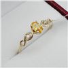 Image 3 : Yellow Gold Genuine Golden Tourmaline & Diamond Ring