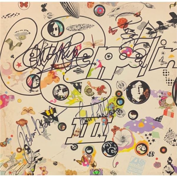 Signed Led Zeppelin III Album Cover