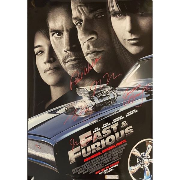 Signed Fast & Furious Movie Poster