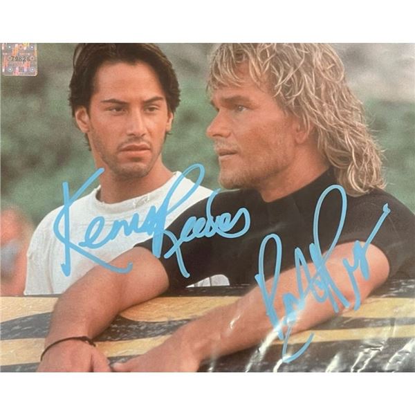 Signed Keanu Reaves & Patrick Swayze Point Break (1991) Photograph