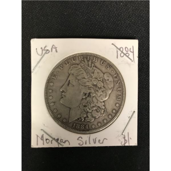 1884 US MORGAN SILVER DOLLAR