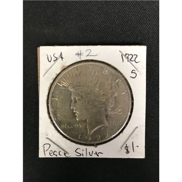 1922 US PEACE SILVER DOLLAR SAN FRANCISCO MINT