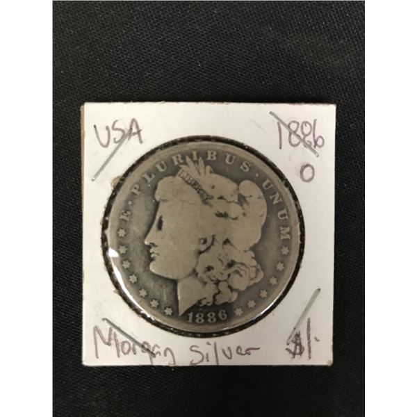 1886 US MORGAN SILVER DOLLAR NEW ORLEANS MINT