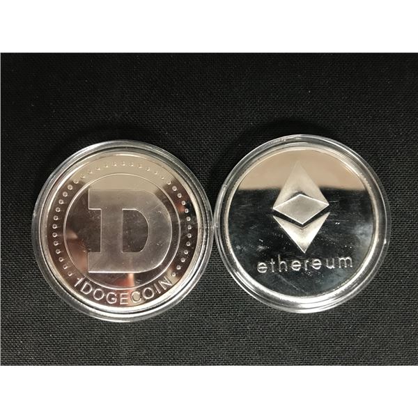 ETHERIUM/ DODGECOIN NOVELTY COIN LOT