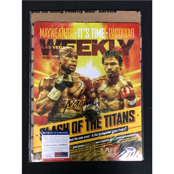 MANNY PACQUIAO SIGNED BOXING POSTER (PSA COA)