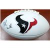 Image 1 : DESWHAWN WATSON SIGNED HOUSTON TEXANS STAT FOOTBALL (BECKETT COA)