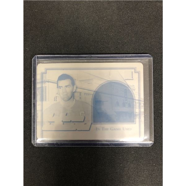 2017 LEAF IN THE GAME USED HOCKEY MAURICE RICHARD PRINTING PLATE 1/1