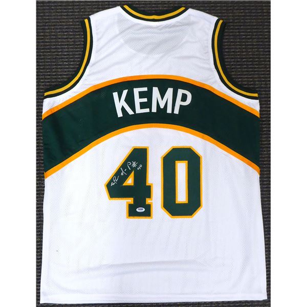 SHAWN KEMP SIGNED SEATTLE SUPERSONICS BASKETBALL JERSEY (PSA COA)