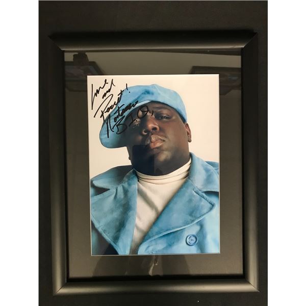 NOTORIOUS B.I.G SIGNED AND FRAMED 8 X 10 (RA COA)