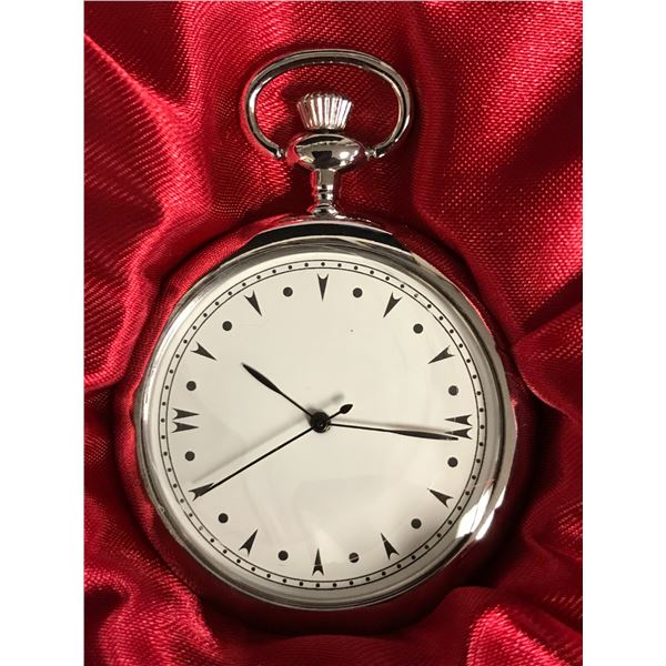 BRAND NEW  OPEN FACE POCKET WATCH  IN GIFT BOX