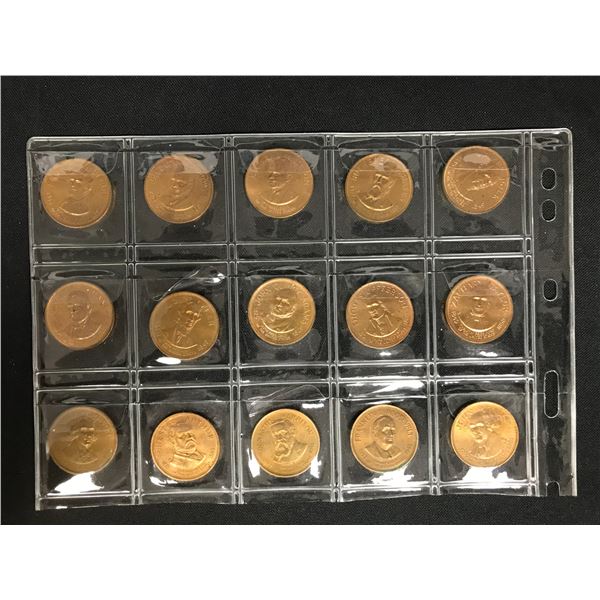 Rare 1960s  Franklin Mint  Bronze  USA President Coin Collection