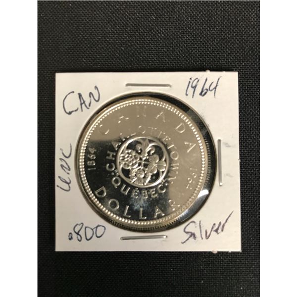 CANADIAN 1964  SILVER DOLLAR  UNCIRCULATED  .800 SILVER