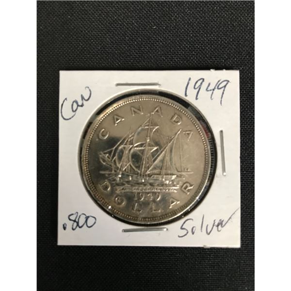 CANADIAN 1949  SILVER DOLLAR    .800 SILVER