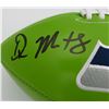 Image 2 : DK METCALFE SIGNED SEATTLE SEAHAWKS GREEN LEATHER FOOTBALL (BECKETT COA)