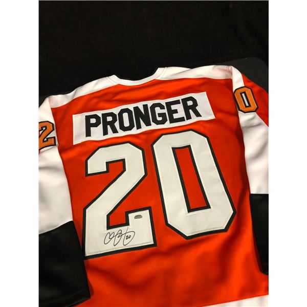 CHRIS PRONGER SIGNED PHILADELPHIA FLYERS JERSEY (SI COA)