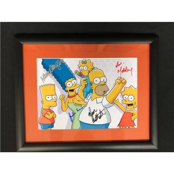 THE SIMPSONS CAST SIGNED AND FRAMED 8 X 10 (RA COA)