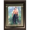 Image 1 : SYLVESTER STALONE SIGNED AND FRAMED RAMBO 8 X 10 ( RA COA)