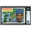 Image 1 : ERNIE BANKS SIGNED 1956 TOPPS BASEBALL CARD (BECKETT COA)