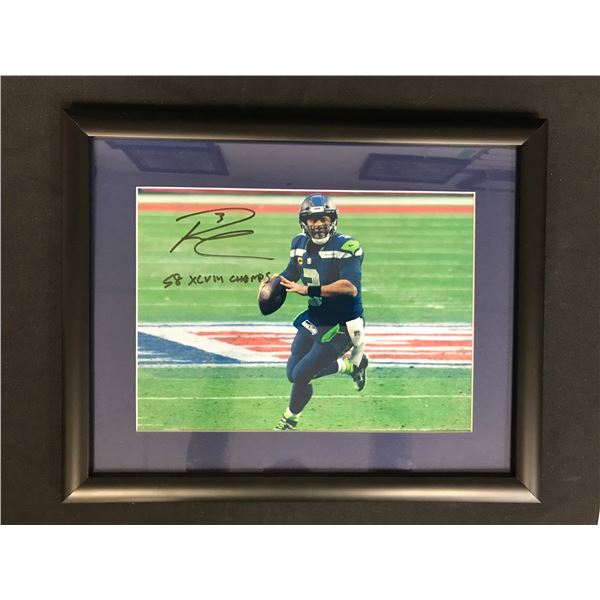 RUSSELL WILSON SIGNED AND FRAMED 8 X 10 (RA COA)