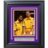 Image 1 : MAGIC JOHNSON AND KAREEM ABDUL JABBAR DUAL SIGNED CUSTOM FRAMED 8 X 10 (BECKETT COA)