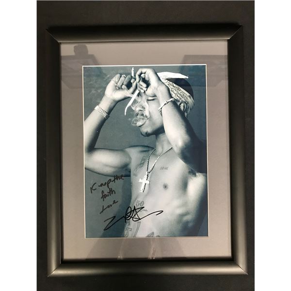 2PAC SIGNED AND FRAMED 8 X 10 (RA COA)