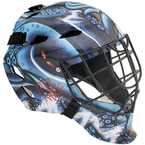 CHRIS DRIEDGER SIGNED SEATTLE KRAKEN FULL SIZE GOALIE MASK (FANATICS COA)