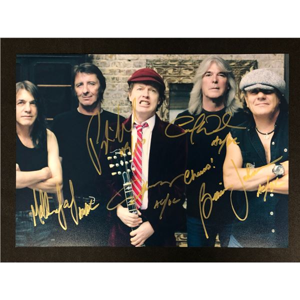 AC/DC BAND SIGNED 8 X 10 (RA COA)